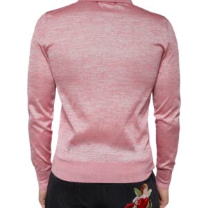 Dolce & Gabbana Pink Polyester Long Sleeve Men Polo T-shirt