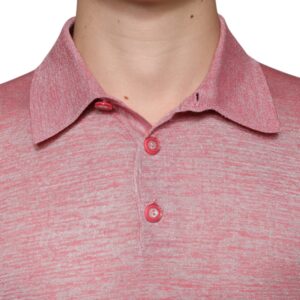 Dolce & Gabbana Pink Polyester Long Sleeve Men Polo T-shirt