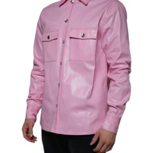 Dolce & Gabbana Pink Cotton Collared Button Down Shirt