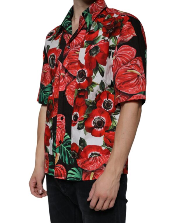 Dolce & Gabbana Multicolor Anemone Button Down Casual Shirt - Image 3