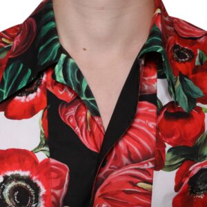 Dolce & Gabbana Multicolor Anemone Button Down Casual Shirt