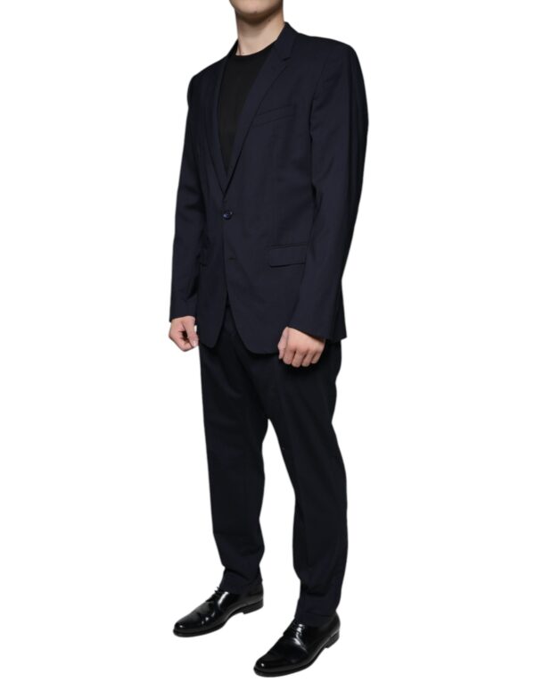 Dolce & Gabbana Dark Blue Formal Tuxedo 2 Piece Suit - Image 3