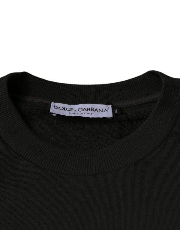 Dolce & Gabbana Army Green DG Crown Crew Neck Pullover Sweater - Image 7