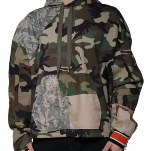 Dolce & Gabbana Multicolor Camouflage Hooded Sweatshirt Sweater