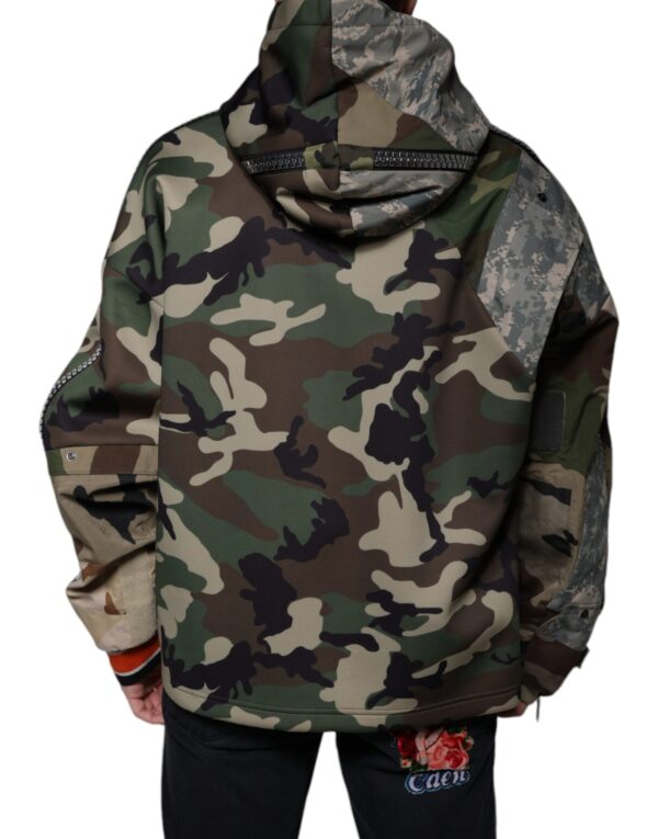 Dolce & Gabbana Multicolor Camouflage Hooded Sweatshirt Sweater - Image 4