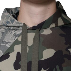 Dolce & Gabbana Multicolor Camouflage Hooded Sweatshirt Sweater