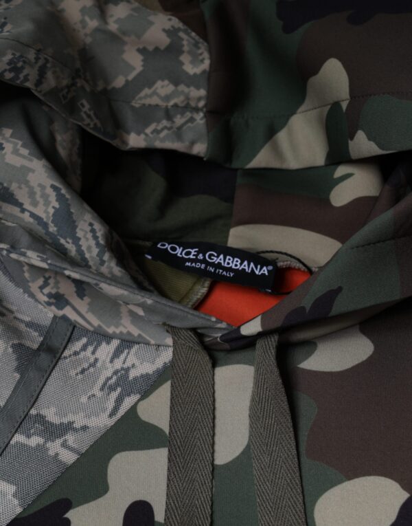 Dolce & Gabbana Multicolor Camouflage Hooded Sweatshirt Sweater - Image 7