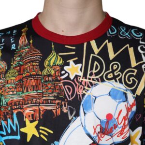 Dolce & Gabbana Multicolor Graphic Print Cotton Crew Neck T-shirt