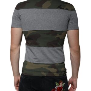 Dolce & Gabbana Multicolor Camouflage Cotton Crew Neck T-shirt