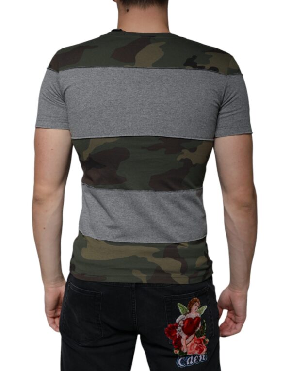 Dolce & Gabbana Multicolor Camouflage Cotton Crew Neck T-shirt - Image 4