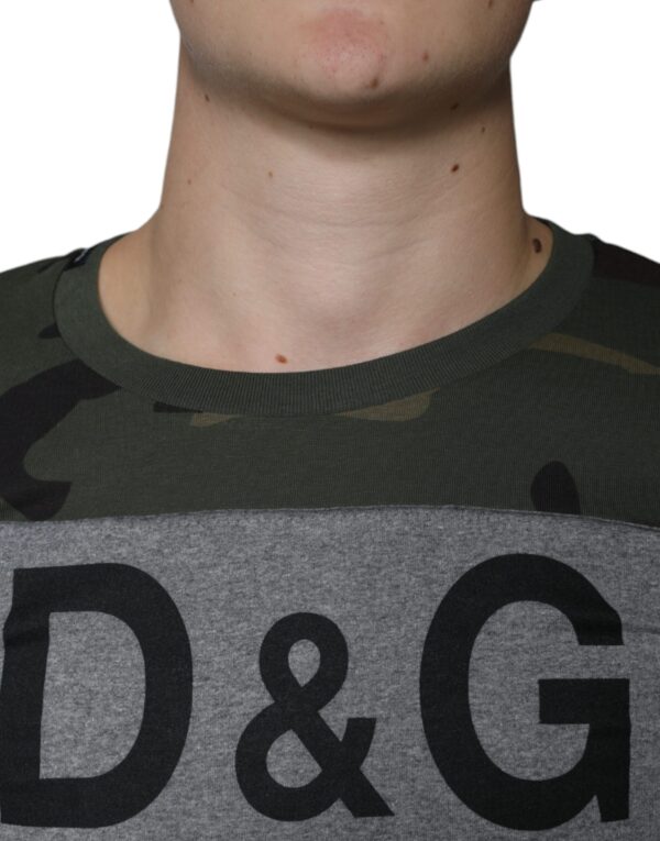 Dolce & Gabbana Multicolor Camouflage Cotton Crew Neck T-shirt - Image 5