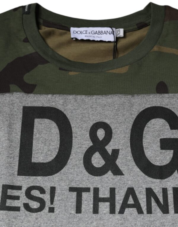 Dolce & Gabbana Multicolor Camouflage Cotton Crew Neck T-shirt - Image 7