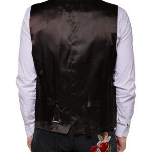 Dolce & Gabbana Black Cotton Waistcoat Dress Formal Vest