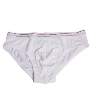 Dsquared² White Cotton Stretch Women Mid Waist Panty Underwear