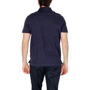 Armani Exchange Blue Cotton Polo Shirt