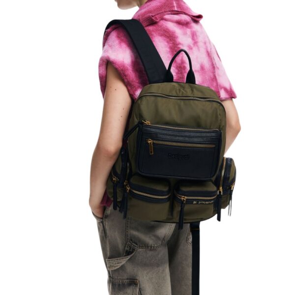 Desigual Green Polyamide Backpack - Image 4