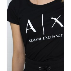 Armani Exchange Black Cotton Tops & T-Shirt