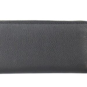 Michael Kors Jet Set Travel Large Black Pebble Leather Continental Wrist Wallet