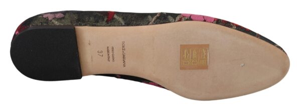 Dolce & Gabbana Multicolor Leather and Fabric Flats with Sacred Heart Patch - Image 6