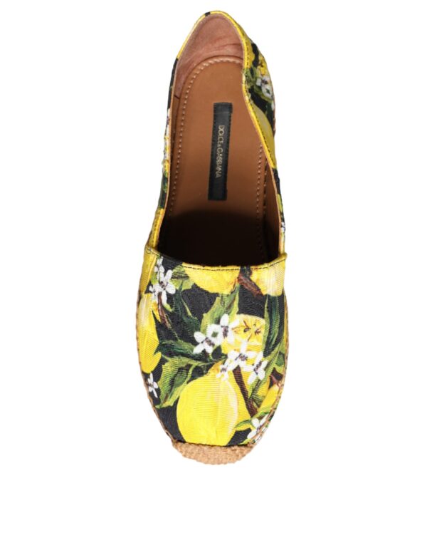 Dolce & Gabbana Multicolor Lemon Slip On Espadrilles Shoes - Image 8