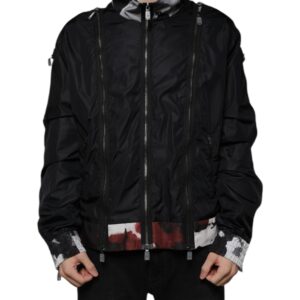 Dolce & Gabbana Black Nylon Full Zip Men Bomber Jacket