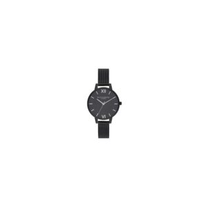 Olivia Burton Black Steel Watch