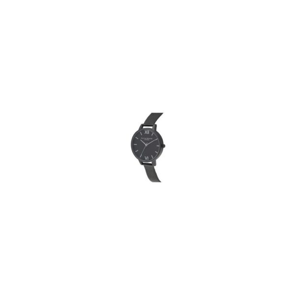 Olivia Burton Black Steel Watch - Image 2