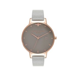 Olivia Burton Gray Synthetic Leather Watch