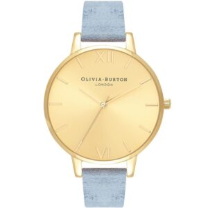 Olivia Burton Blue Synthetic Leather Watch