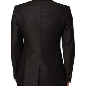 Dolce & Gabbana Black Bee Wool Single Breasted Formal Blazer