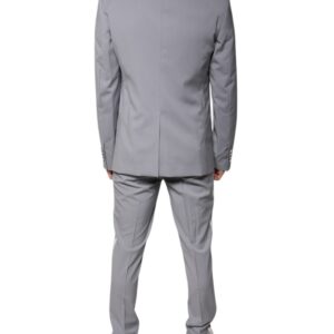 Dolce & Gabbana Gray Wool 3 Piece Slim Fit Formal Suit