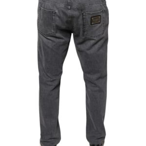 Dolce & Gabbana Dark Gray Cotton Stretch Skinny Denim Jeans