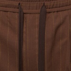 Dolce & Gabbana Brown Stripes Skinny Men Dress Pants