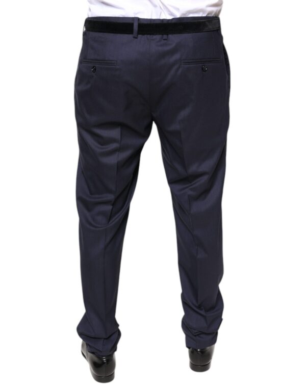 Dolce & Gabbana Blue Wool Skinny Formal Dress Pants - Image 4