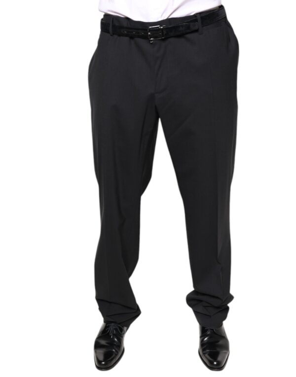 Dolce & Gabbana Black Wool Men Formal Dress Pants - Image 2