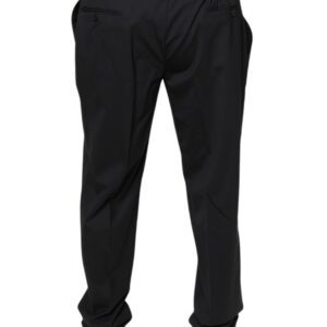 Dolce & Gabbana Black Wool Men Formal Dress Pants