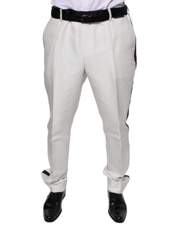 Dolce & Gabbana White Polyester Formal Dress Pants - Image 2