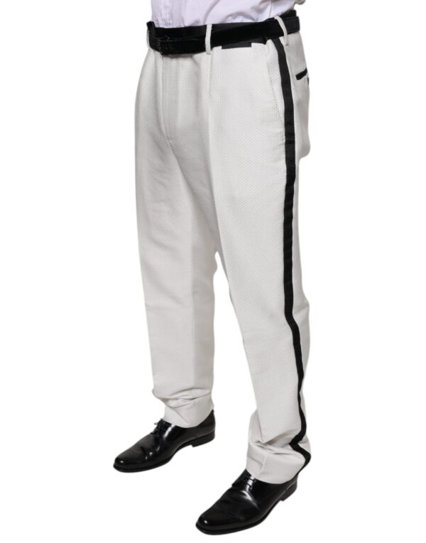 Dolce & Gabbana White Polyester Formal Dress Pants - Image 3