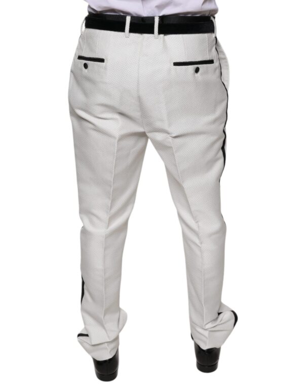 Dolce & Gabbana White Polyester Formal Dress Pants - Image 4