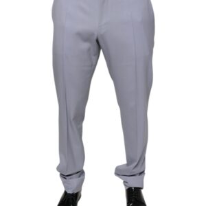 Dolce & Gabbana Light Gray Wool Formal Dress Pants