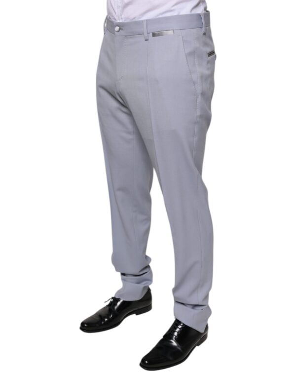 Dolce & Gabbana Light Gray Wool Formal Dress Pants - Image 3