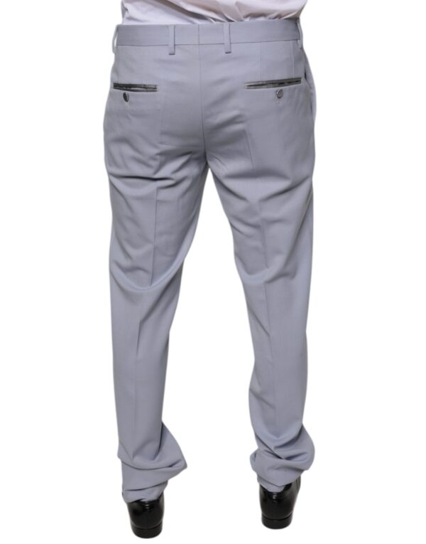 Dolce & Gabbana Light Gray Wool Formal Dress Pants - Image 4