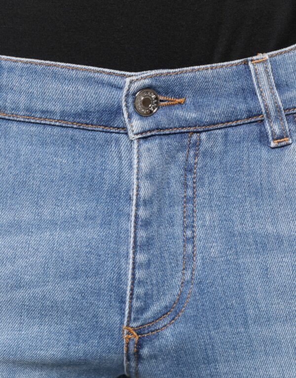 Dolce & Gabbana Blue Cotton Stretch Skinny Denim GOLD Jeans - Image 5