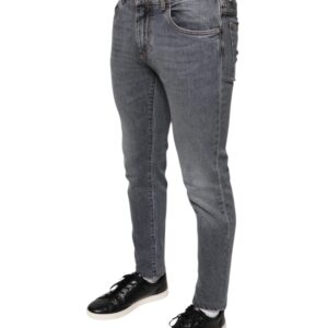 Dolce & Gabbana Dark Gray Cotton Stretch Skinny Denim Jeans