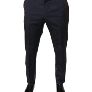 Dolce & Gabbana Black Cotton Wool Formal Dress Pants