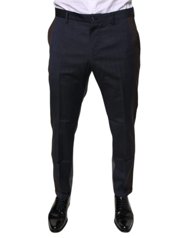 Dolce & Gabbana Black Cotton Wool Formal Dress Pants - Image 2