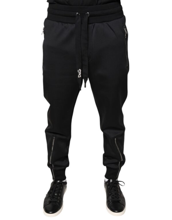 Dolce & Gabbana Black Polyester Men Jogger Sweatpants Pants - Image 2