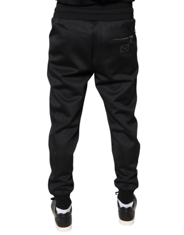 Dolce & Gabbana Black Polyester Men Jogger Sweatpants Pants - Image 4