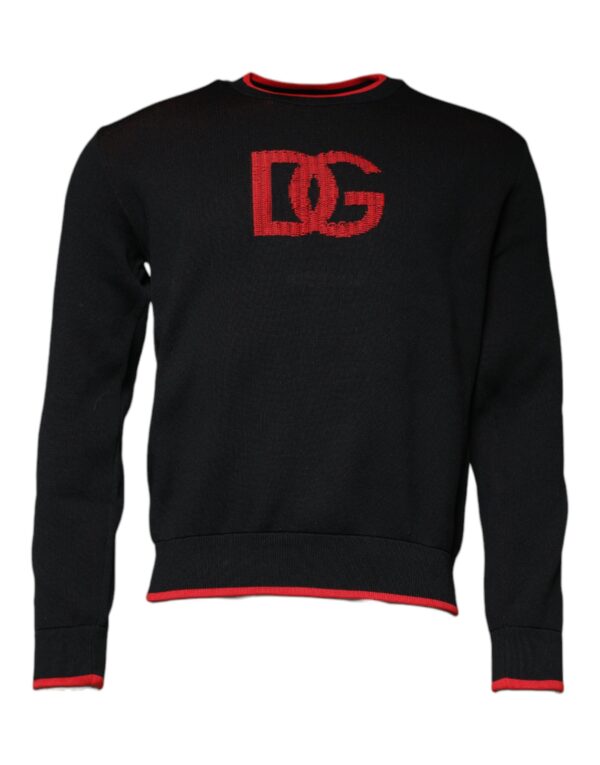 Dolce & Gabbana Black DG Logo Crew Neck Sweatshirt Sweater - Image 2