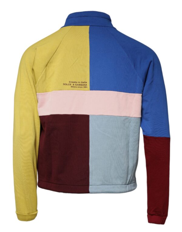 Dolce & Gabbana Multicolor Patchwork Men Sweatshirt Sweater - Image 5